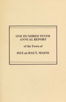 One-Hundred-Tenth Annual Report of the Municipal Officers of the Town of Isle au Haut, Maine for the Municpal Year 1983-1984