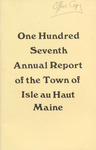 One-Hundred-SeventhAnnual Report of the Municipal Officers of the Town of Isle au Haut, Maine for the Municipal year 1980-1981