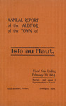 Annual Report of the Auditor of the Town of Isle au Haut for the Fiscal Year Ending February 20, 1904 : Warrant, and Report of Superintendent of Schools