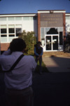 Millinocket Memorial Library, photographer John K. Jones, librarian Charles Howell, Millinocket, Maine (1987) by John Kinkead Jones