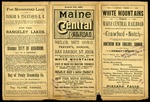Maine Central Time Table August 5th 1889