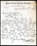 Maine Central Baggage Office Correspondence 1889 by Maine Central Railroad