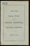 Maine Central 1902 Annual Report by Maine Central Railroad