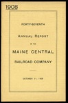 Maine Central 1908 Annual Report by Maine Central Railroad
