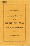 Maine Central 1909 Annual Report by Maine Central Railroad