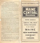 Maine Central System Public Time Table Winter 1915/16 by Maine Central Railroad