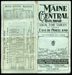 Maine Central Passenger Time Winter 1907/1907 by Maine Central Railroad