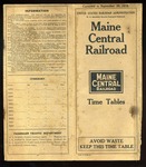 War Time MEC Time Table 1918 by United Sates Railroad Administration