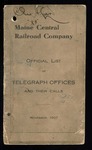 1907 11 MEC Telegraph Offices by Maine Central RR