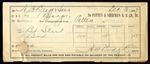 Patten and Sherman RR Co freight bill