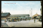 Post Card - Depot Square, Gardiner, Me. by Robbins Bros.