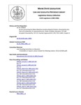 Legislative History: An Act Concerning the Maine Maritime Academy Board of Visitors (SP20)(LD 24) by Maine State Legislature (112th: 1984-1986)