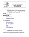 Legislative History: An Act Concerning Computer Access and Computer-related Crimes (HP34)(LD 36) by Maine State Legislature (112th: 1984-1986)