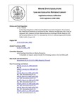 Legislative History: An Act Regarding Notice of Municipal Shellfish Conservation Programs (HP45)(LD 51)