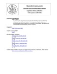Legislative History: An Act to Create a Capital Improvement Fund for the Maine Veterans' Memorial Cemetery (SP71)(LD 167)