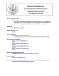 Legislative History: An Act Concerning Minimum Wholesale Prices under the Maine Milk Commission Law (HP211)(LD 245) by Maine State Legislature (112th: 1984-1986)