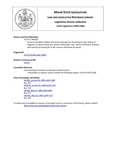 Legislative History: An Act to Establish a Maine Self-service Storage Act (HP234)(LD 275)