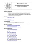 Legislative History: An Act Concerning Minimum Ordinary Death Benefits (SP94)(LD 292) by Maine State Legislature (112th: 1984-1986)