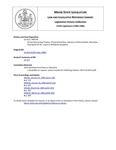 Legislative History: An Act Concerning Truancy (HP259)(LD 313) by Maine State Legislature (112th: 1984-1986)