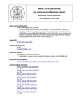 Legislative History: An Act to Exempt Used Machinery from the Sales Tax (HP318)(LD 407)
