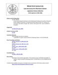 Legislative History: An Act Concerning the Courtroom Use of Videotaped Testimony of Juveniles (HP528)(LD 748) by Maine State Legislature (112th: 1984-1986)