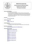 Legislative History: An Act Concerning the Composition of the Board of Elevator and Tramway Safety (HP531)(LD 751) by Maine State Legislature (112th: 1984-1986)