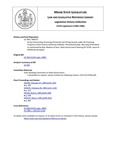 Legislative History: An Act Concerning Financing of Commercial Fishing Vessels under All Financing Programs of the Finance Authority of Maine (HP537)(LD 764)