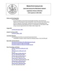 Legislative History: An Act to Establish an Aroostook County Budget Committee (SP310)(LD 799)