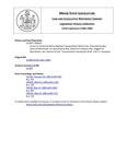 Legislative History: An Act to Clarify the Maine Highway Transportation Reform Act (HP620)(LD 890)