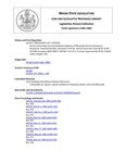 Legislative History: An Act Concerning Funeral and Burial Expenses of Municipal General Assistance Recipients (HP560)(LD 910) by Maine State Legislature (112th: 1984-1986)