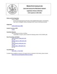 Legislative History: An Act Concerning Payment of Trustees of the Kingfield Water District (HP651)(LD 921) by Maine State Legislature (112th: 1984-1986)