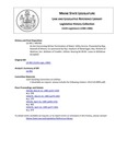 Legislative History: An Act Concerning Winter Termination of Water Utility Service (HP700)(LD 995)