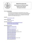 Legislative History: An Act Concerning Handicapped Motor Vehicle Registration Plates or Placards (HP778)(LD 1099) by Maine State Legislature (112th: 1984-1986)