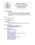 Legislative History: An Act to Update and Improve the Education Laws of Maine (HP801)(LD 1135)
