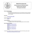Legislative History: An Act Concerning Demand Deposit Accounts (HP818)(LD 1159) by Maine State Legislature (112th: 1984-1986)