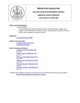 Legislative History: An Act Relating to the Maine State Ferry Service (HP949)(LD 1358)