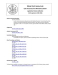 Legislative History: An Act Concerning Service Requirements for Medical Students (HP1025)(LD 1477) by Maine State Legislature (112th: 1984-1986)