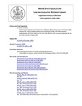 Legislative History: An Act Concerning the Forest Resources of Maine (HP1069)(LD 1550)