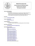 Legislative History: An Act to Revise the Maine Apiary Laws (HP1223)(LD 1730)
