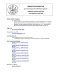 Legislative History: Resolve, Relating to the Joint Select Committee on Economic Development (HP1370)(LD 1934) by Maine State Legislature (112th: 1984-1986)