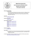 Legislative History: An Act Concerning the Membership of the Advisory Commission on Radioactive Waste (HP1412)(LD 1996) by Maine State Legislature (112th: 1984-1986)