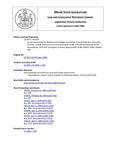 Legislative History: An Act Concerning the Waldo County Budget Committee (HP1436)(LD 2027)