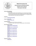 Legislative History: An Act to Repeal the Maine Takeover Bid Disclosure Law (HP1445)(LD 2039)
