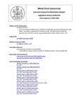 Legislative History: An Act to Create the Maine Liquor Liability Act (HP1478)(LD 2080)