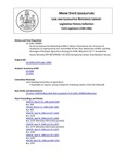 Legislative History: An Act to Improve the Marketing of Milk in Maine (SP856)(LD 2168)