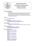 Legislative History: An Act to Establish the Maine Vocational-Technical Institute System (SP860)(LD 2174)