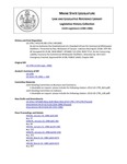 Legislative History: An Act Concerning Liability Insurance for Commercial Whitewater Outfitters (HP1600)(LD 2254) by Maine State Legislature (112th: 1984-1986)