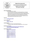 Legislative History: An Act Concerning Nuclear Waste Activity and Requiring Disapproval of a High-level Radioactive Waste Site (SP898)(LD 2260) by Maine State Legislature (112th: 1984-1986)