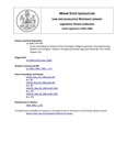 Legislative History: An Act Amending the Charter of the Farmington Village Corporation (HP1760)(LD 2440) by Maine State Legislature (112th: 1984-1986)