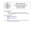 Legislative History: Communication from Co-chairs, Maine Legislative Task Force on Head Injury: Transmitting report mandated by resolve of the 111th Legislature (HP468)